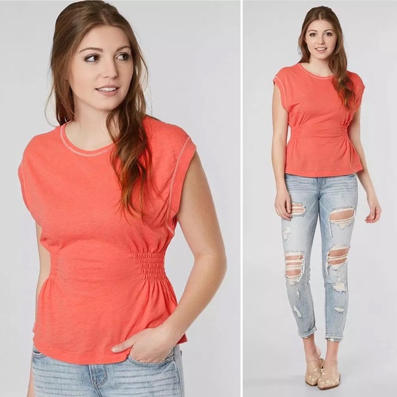 Free People Tops - Free People May Pink Ruched Top XS
